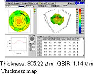Thickness: 805.22μm GBIR: 1.14μm Thickness map