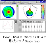 Bow: 9.65μm Warp: 17.83μm Shape map