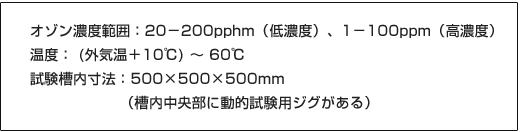 環境試験 リチウムイオン電池のオゾン雰囲気暴露試験 補足図