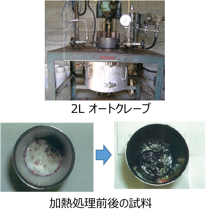 図6.デポジット生成試験の外観写真および加熱処理前後の試料。