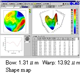 Bow: 1.31μm Warp:13.92μm Shape map