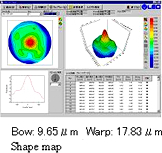 Bow: 9.65μm Warp: 17.83μm Shape map